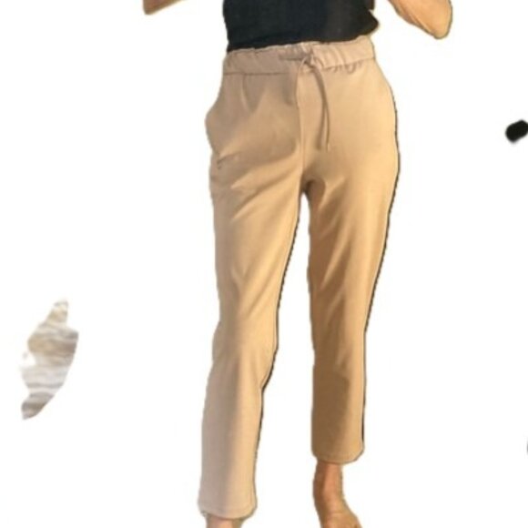 XS Tan Pull-on Ankle Pants from Maison d'Amelie Paris - Picture 2 of 8